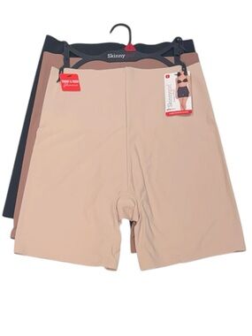 SKINNYGIRL 3 Pack Laser Shaping Shorts Tummy Thigh Slimmer Shapewear NWT Large